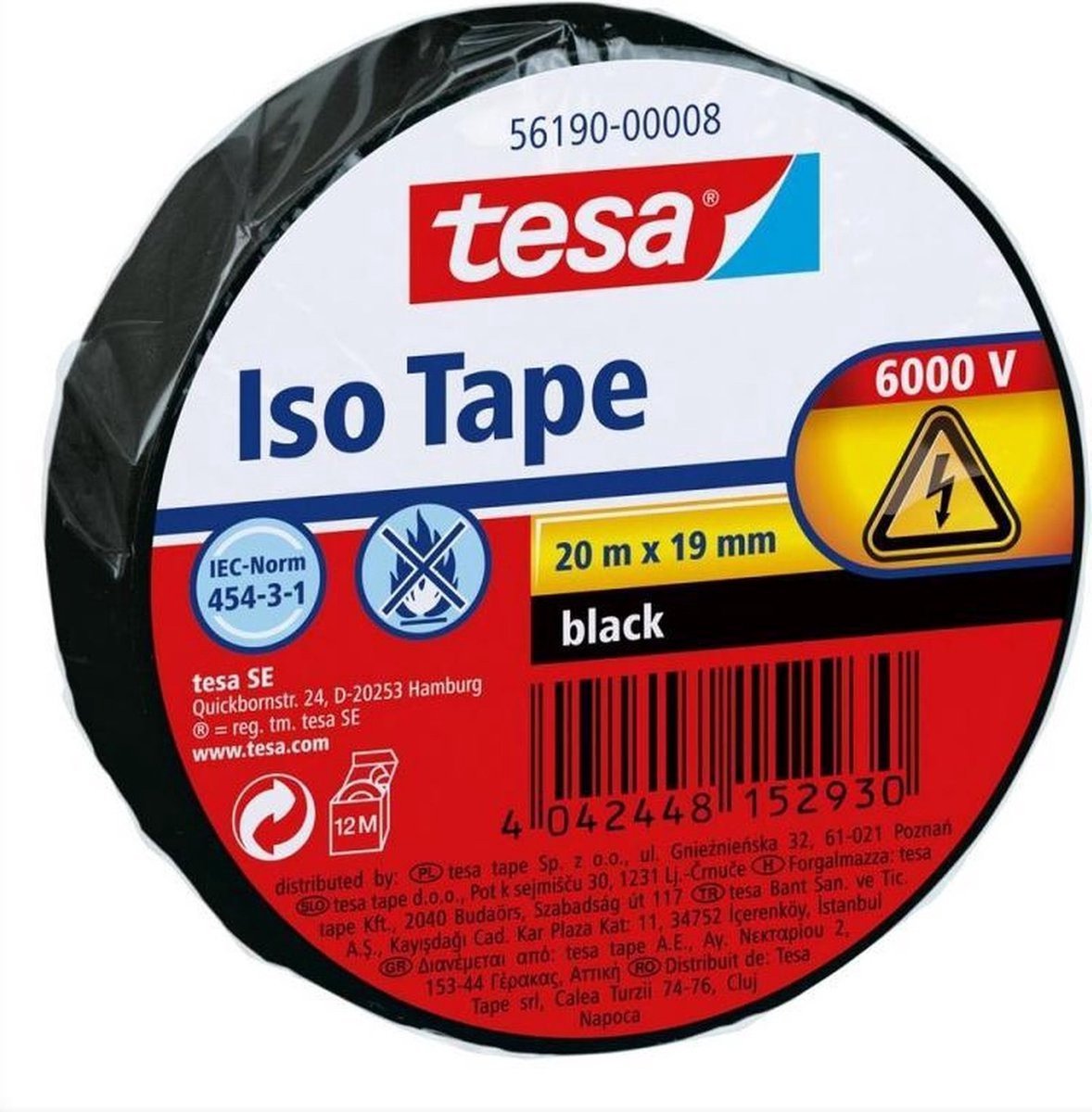 Tesa 2 meter super stærk vandtæt lækagetape - sort
