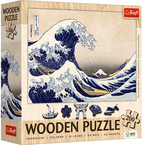 Trefl puslespil - den store bølge fra kanagawa - hokusai katsushika - 200 xl brikker.