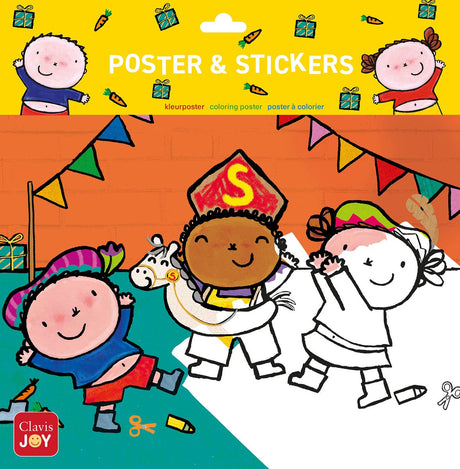 Clavis joy kleurposter karel en kaatje spelen sinterklaas