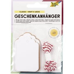Etiketter folia papir brun, hvid