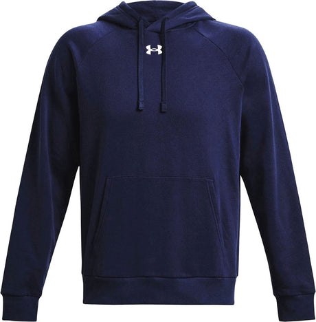 Under armour ua rival fleece hættetrøje herre sportstrøje - marineblå - hvid