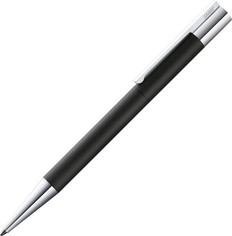 Lamy scala kuglepen 280 – lavet af rustfrit stål – i mat sort, med drejesystem, skrivetykkelse m, stor refill i sort