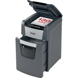 Rexel optimum autofeed+ 130x papierversnipperaar - p4 snippers - automatische invoer tot 130 vel - 44l - zwart