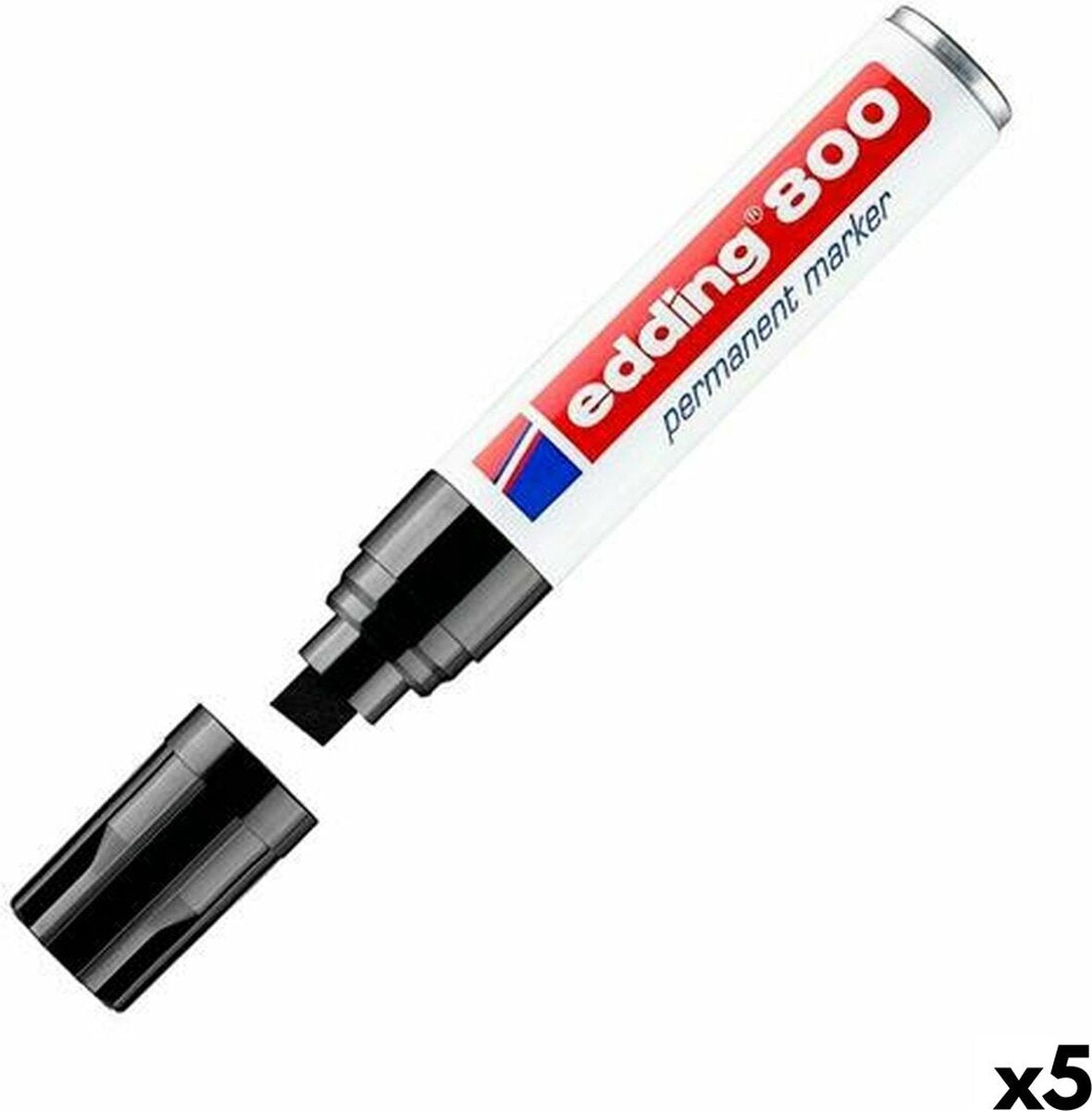 Edding - tusch 800 diagonal sort 4-12mm | 5 stk