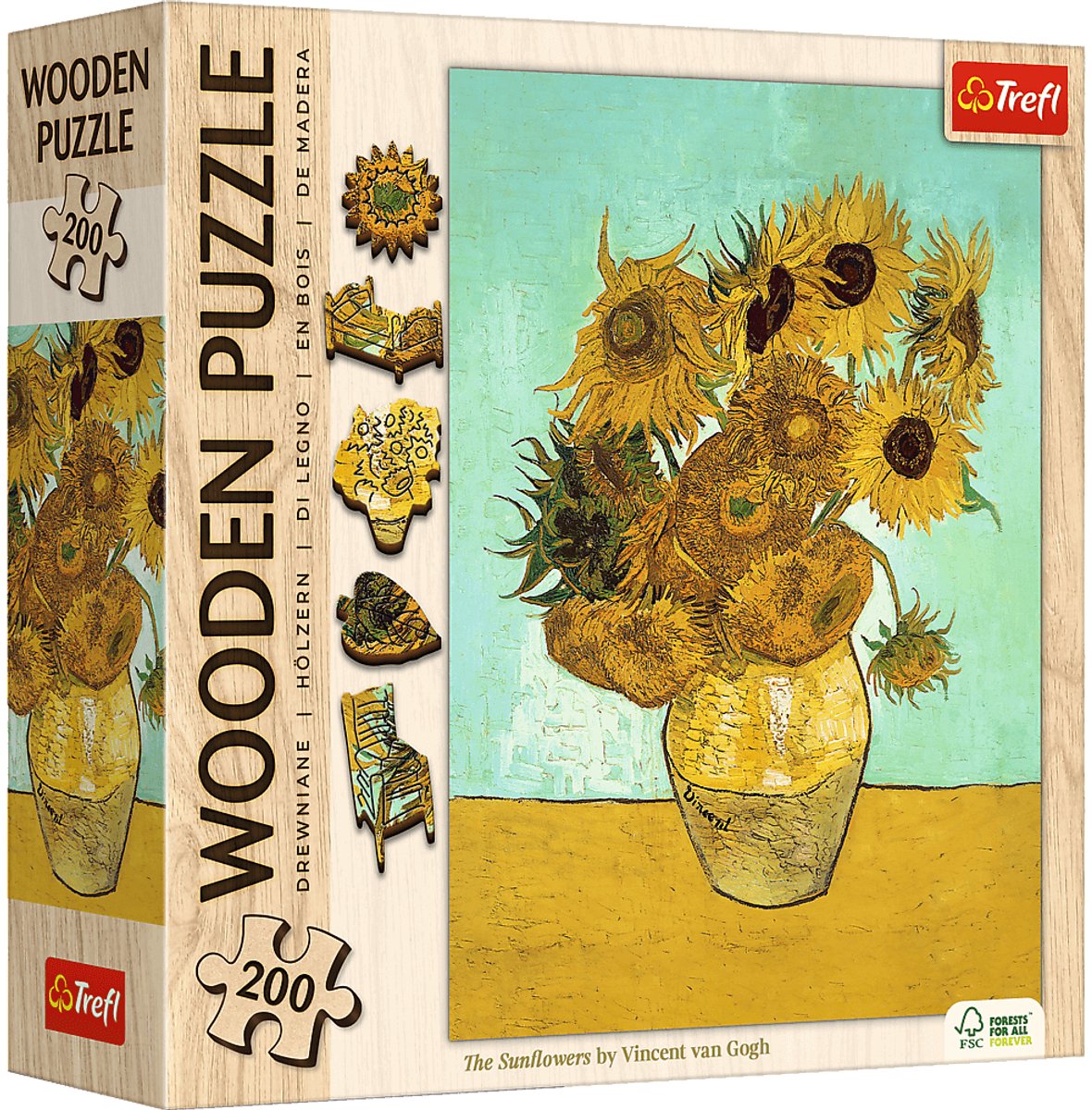 Trefl træpuslespil Vincent van Gogh 200 brikker kunstlegetøj.