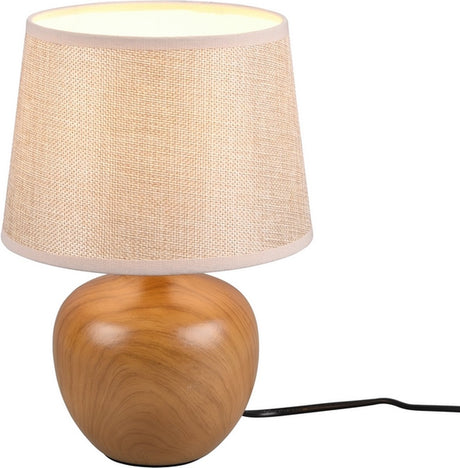 Rl live your light reality luxor - bordlampe - træelement - ekskl. 1x e14 28 w - ledningskontakt