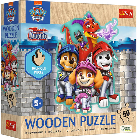 Trefl paw patrulje børnepuslespil træ puslespil i træ - 50 brikker - fra 4 år