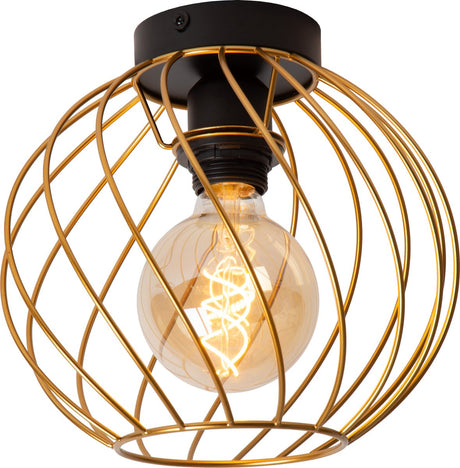 Lucide danza - loftslampe (loftslampe) - ø 25 cm - 1xe27 - mat guld messing