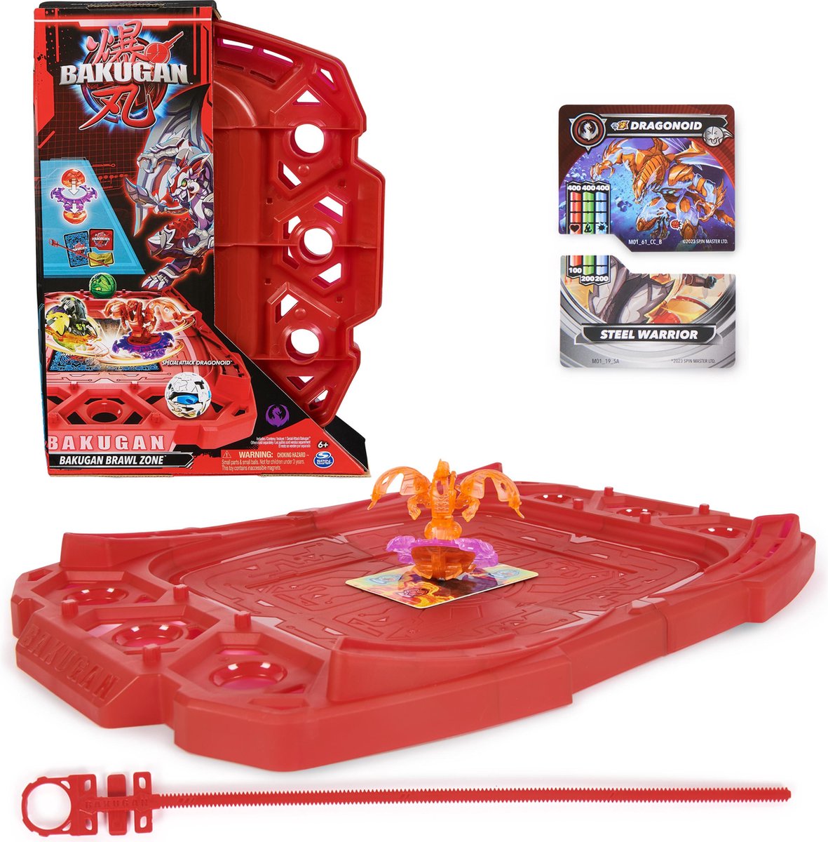 Bakugan - brawl zone kompakt legesæt med speciel angrebsdragonoid actionfigur og samlekort - rejsestørrelse