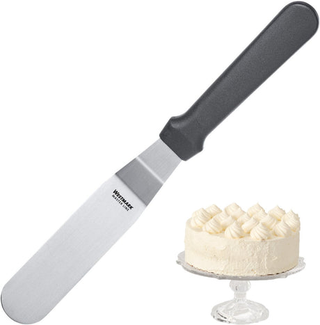 Westmark professionel paletkniv, buet, fleksibel, klinge: 3 x 10 cm, længde: 25 cm, rustfrit stål plast, master line, sort sølv, 31252270