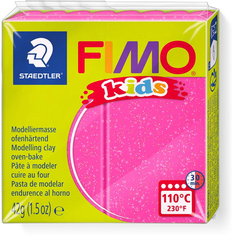 Fimo kids modeling clay 42 g glitter pink
