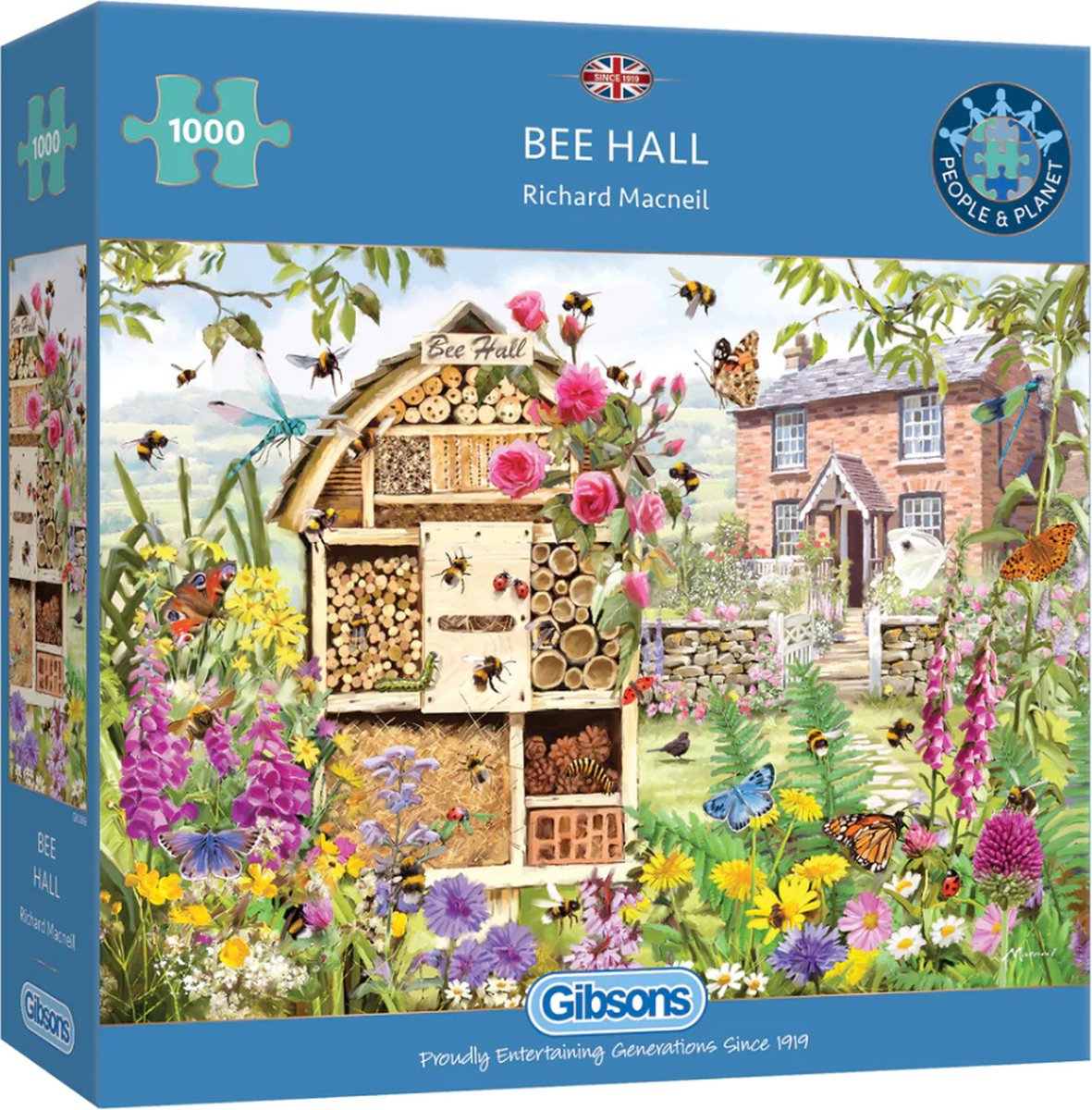 Gibsons - bee hall (af richard macneil) - 1000 brikker 68×49cm (b×h) - puslespil for voksne