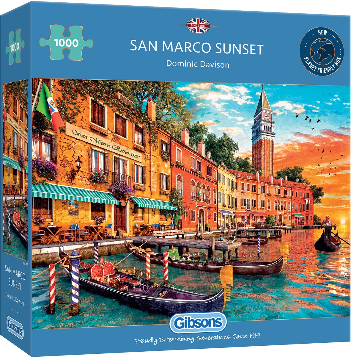 Gibsons - san marco sunset (af dominic davison) - 1000 brikker 68×49cm (b×h) - puslespil for voksne