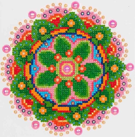Diamond dotz® diamant dotz blomstermandala - diamantmaling - 3.037 dotz - 25x20 cm