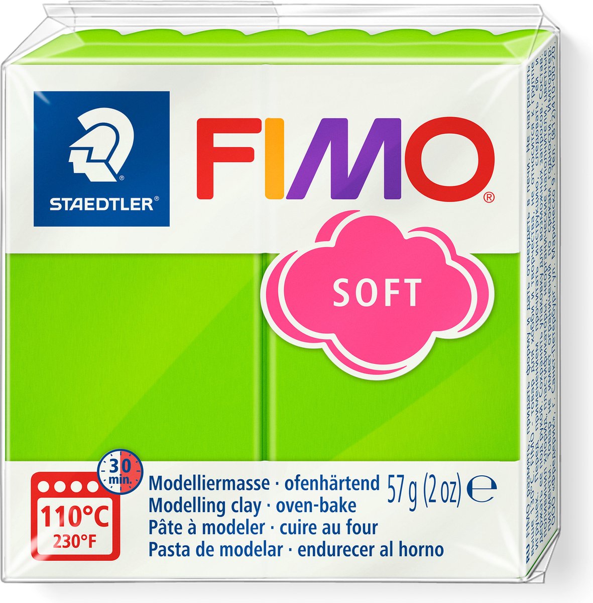 Fimo blød modellering ler 57 g æblegrøn