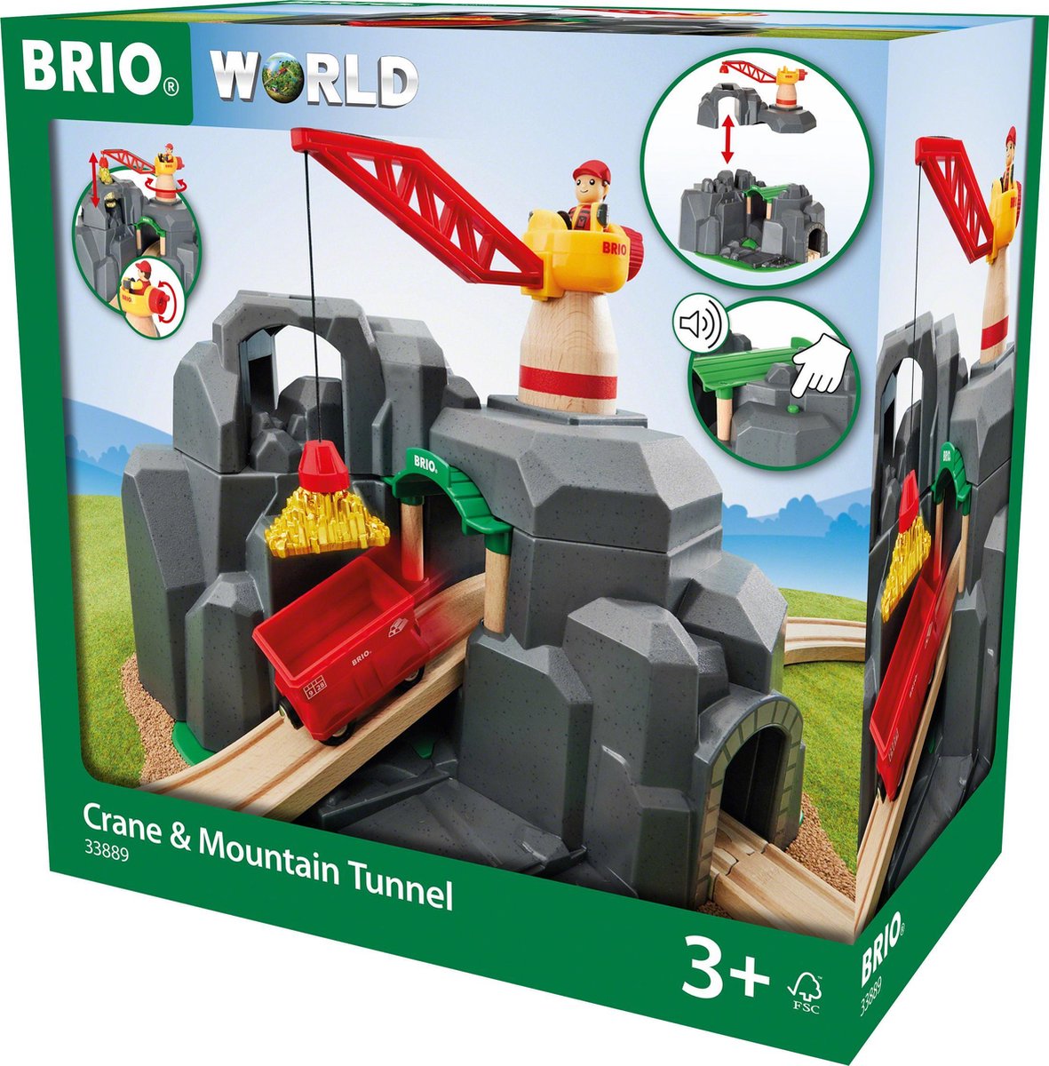 Brio kran og bjergtunnel - 33889