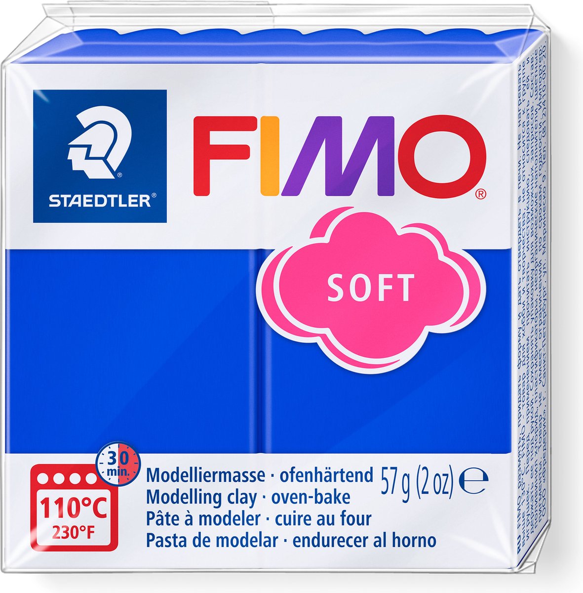 Fimo blød modellering ler 57 g brillant blå