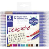 Staedtler designrejse - kalligrafi pen duo point - sæt med 12 stk