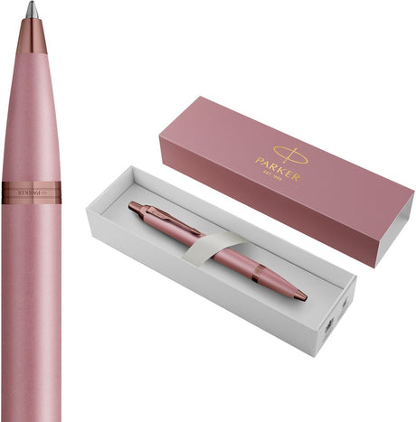 Parker im kuglepen | prikken over i'et samling | lys lilla finish | medium | blå | gaveemballage