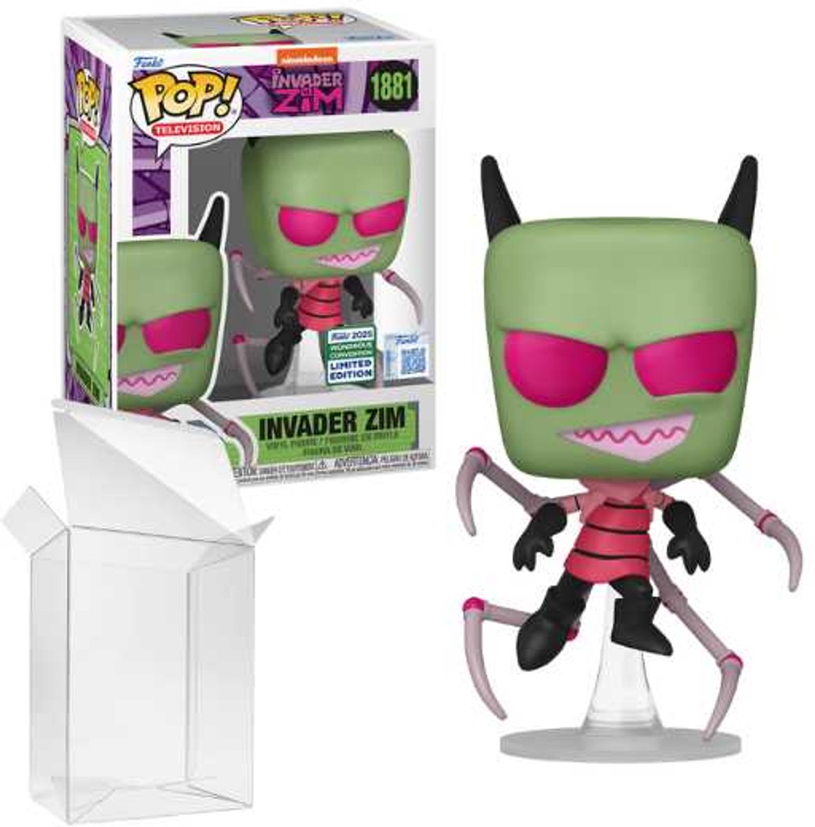 Funko pop! invader zim - zim (med pakben) #1881 [2025 Wonderous Convention exclusive]