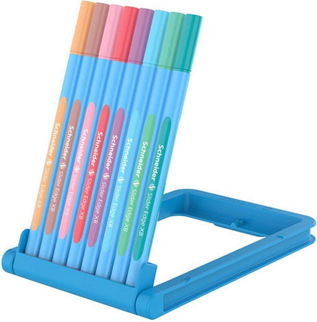 Schneider skriveredskaber schneider kuglepen - skyderkant pastel - nib xb 1,4 mm - 8 dele assorterede farver - s-152289