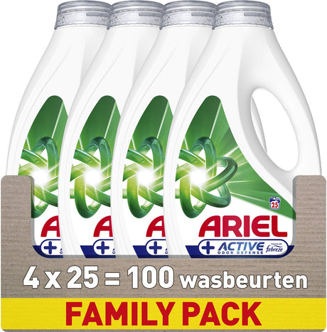 Ariel vaskemiddel + aktiv lugtbeskyttelse - 4 x 25 vaske