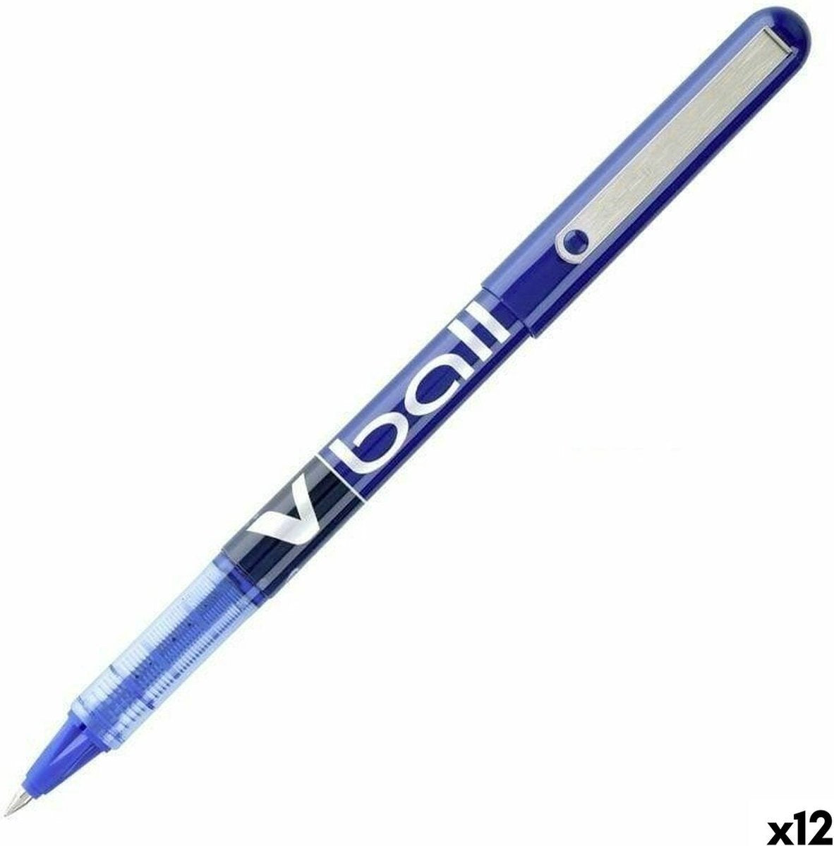 Pilot pen rulle v kugle 0,7 mm blå metal plast (12 stk.)