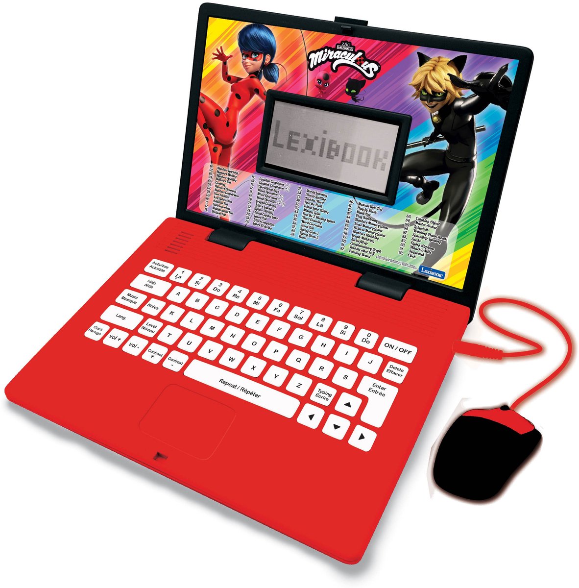 Lexibook ordinateur bærbar educatif bilingue miraculous (fr en)