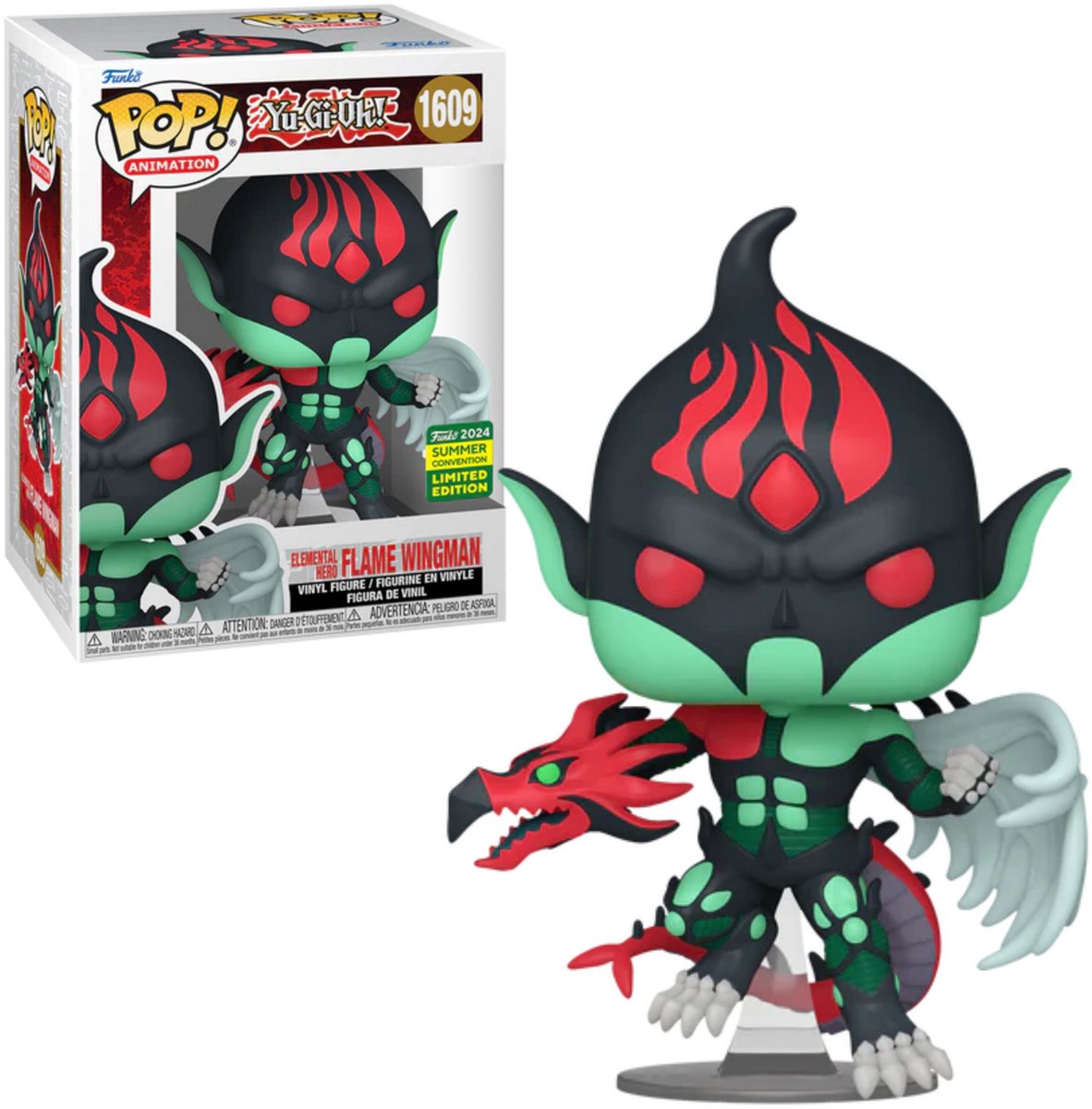 Funko pop! animation: yu-gi-oh - elemental hero flame wingman #1609 [eksklusiv sommerkonvent 2024]
