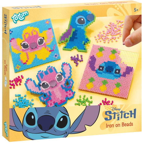 Totum disney stitch angel strijkkralen set 2600-delig met 2 legbordjes - creatief speelgoed meisjes en jongens vanaf 5 jaar