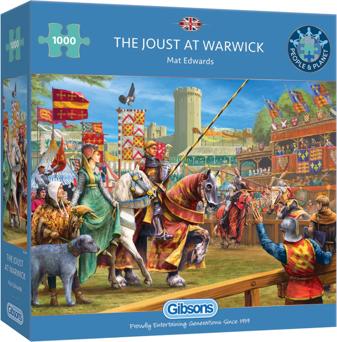 Gibsons puslespil dyst ved warwick - 1000 brikker puslespil.
