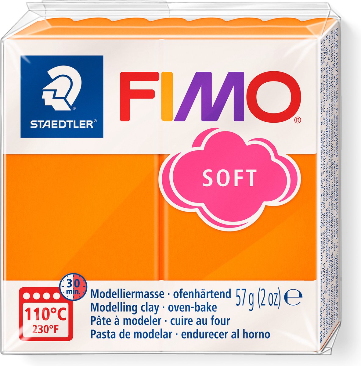 Fimo blød modellering ler 57 g mandarin