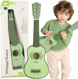 Lobbes toys bv klassisk verden træguitar til børn vintage musikinstrument 3+ - uni