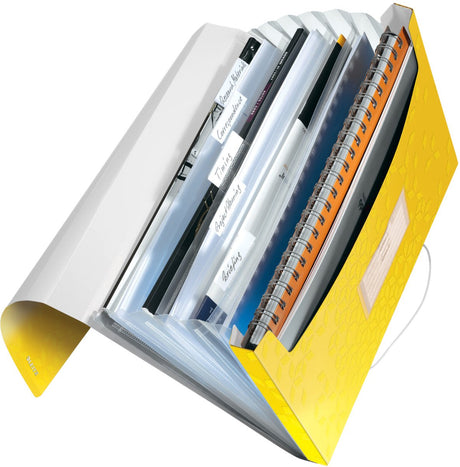 Leitz wow projektmappe pp - med 6 rum - gul