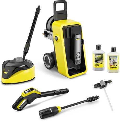 Kärcher k 7 comfort premium connect home hogedrukreiniger met app functie - instelbare druk 180 bar - 4-in-1 spuitlans - app connectie - geschikt voor oa. auto - terras - campers - caravans - fietsen - motoren - tuinset en gebieden rondom huis