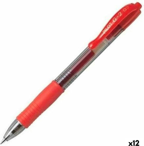 Pilot g2 gel ink rollerball pen – doos van 12 gelpennen - medium tip - rood