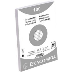 Indekskort exacompta 10208e hvidt papir