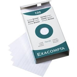 Indekskort exacompta 13801x hvidt papir
