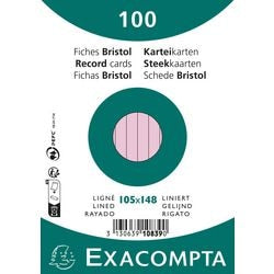 Indekskort exacompta 10839se pink papir