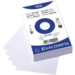 Indekskort exacompta 10501e hvidt papir
