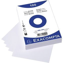 Indekskort exacompta 10502e hvidt papir