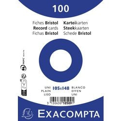 Indekskort exacompta 10509e hvidt papir