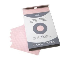 Indekskort exacompta 13238e pink papir
