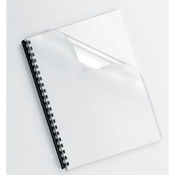 Fellowes pvc dekbladen a4 transparant – 240 micron – 100 stuks – gemaakt van 40% gerecycled materiaal – voor alle inbindmachines