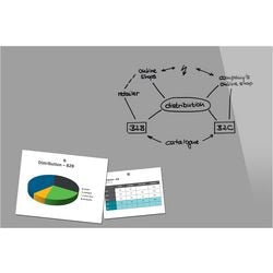 Sigel glasmagneetbord - be!board - 90x60cm - composiet grijs - si-b1306