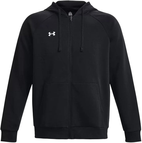 Under Armour UA Rival Fleece FZ Hættetrøje-BLK Sportstrøje til mænd - Sort - Hvid
