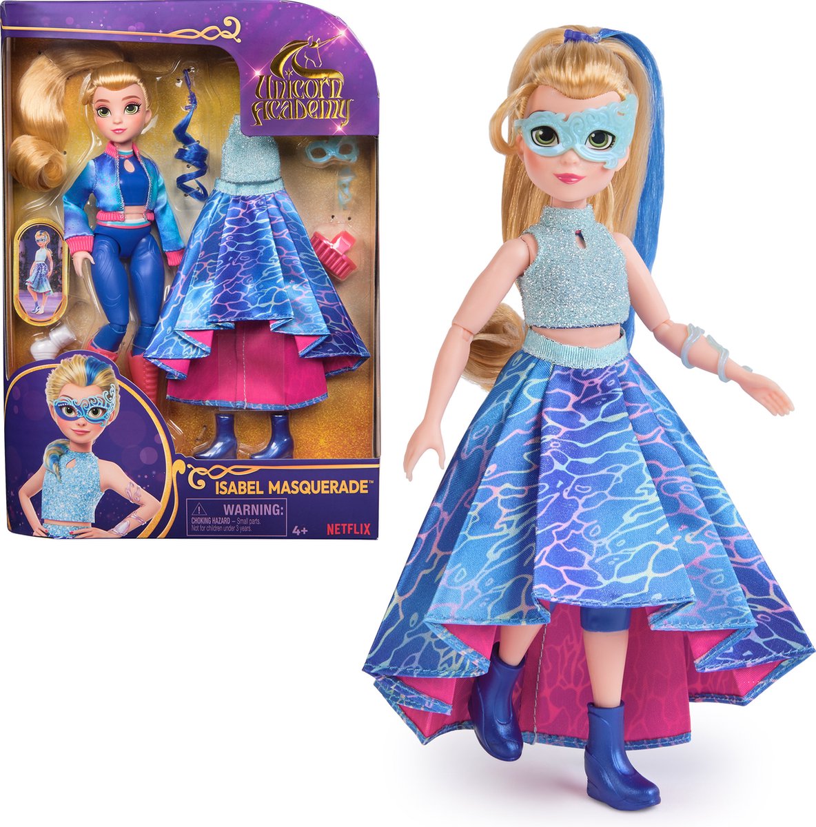 Unicorn academy - pop deluxe isabel maskeradekugle - 24 cm