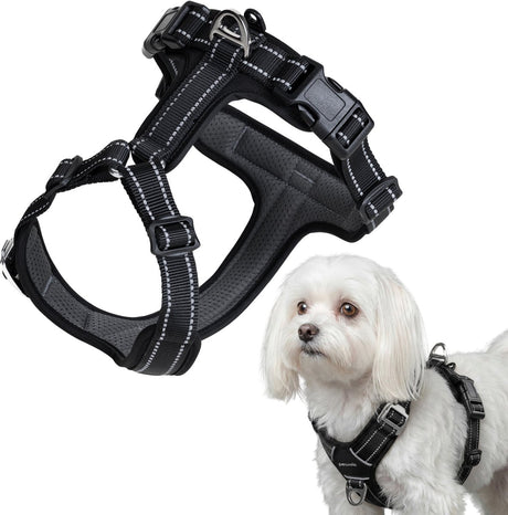 Peluvio mate - hundesele med refleks - størrelse xs - slidstærkt nylon - ergonomisk beskyttelsessele - antirustspænder - hurtigttørrende vejrbestandig - komfortkontrol til aktive hunde