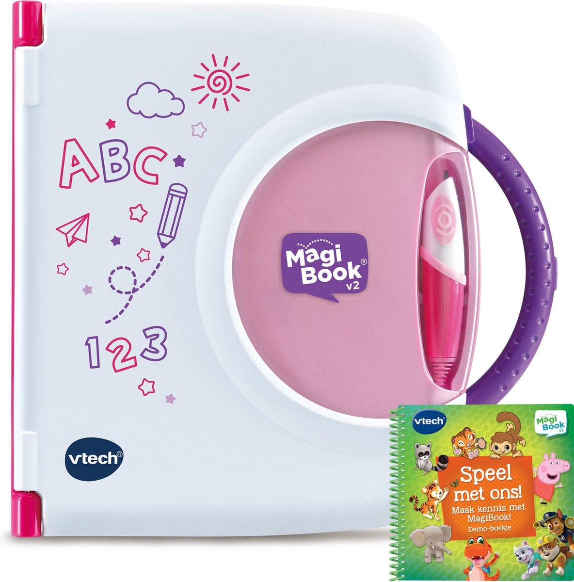 Vtech magibook startsæt pink med demobog
