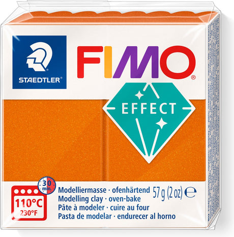 Fimo effekt ovnhærdende modellervoks standardblok 57 g - metallisk orange